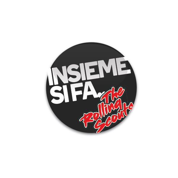 Spilla nera "Insieme si fa"